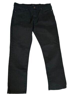 Ethanol Slim Straight Black Jeans 34x30 Denim Pants Cotton Blend Stretch